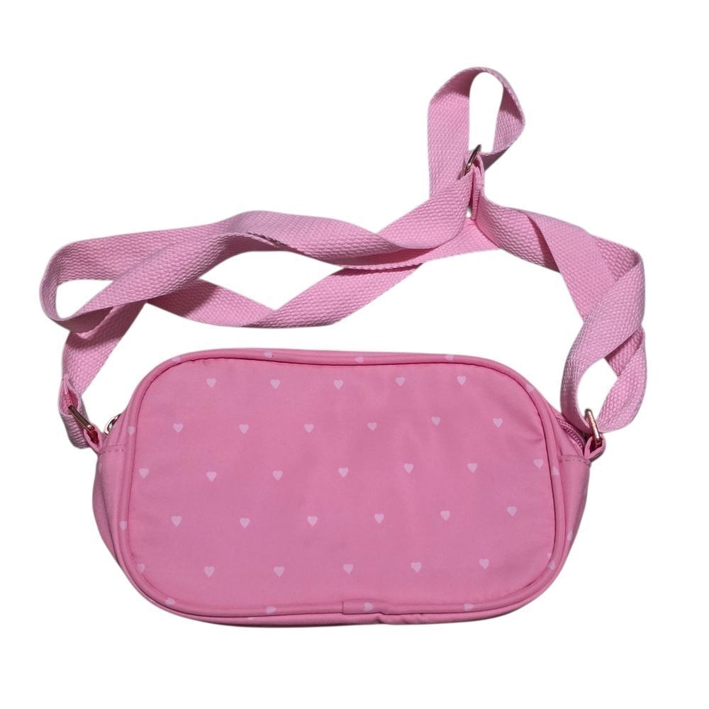 Pink Heart Adjustable Crossbody Bag